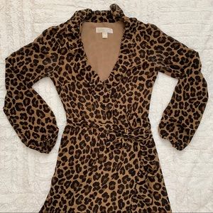 Michael Kors Leopard Wrap Dress